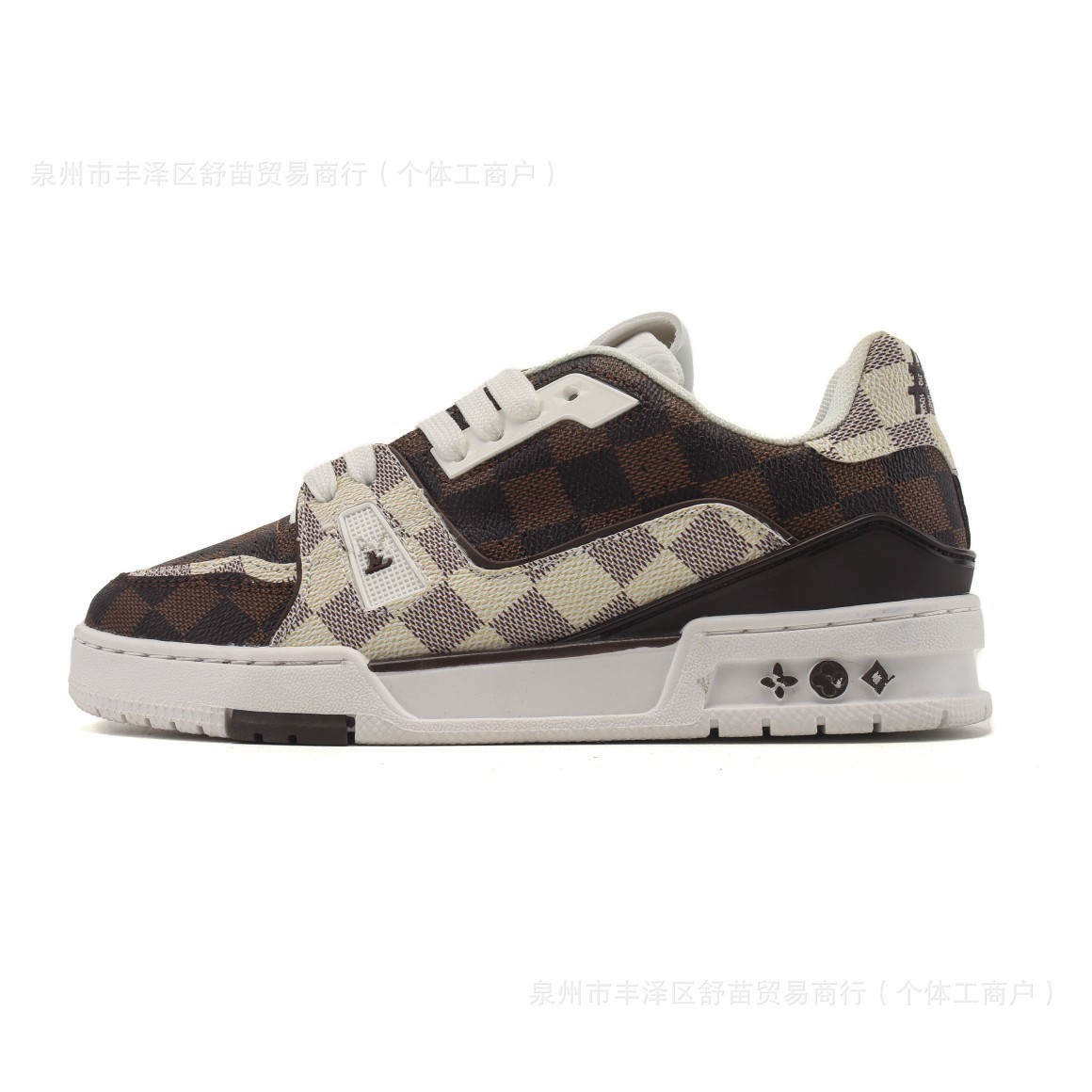 High-end European trendy brand LV's new classic printed trainer with chunky design, men's chunky sneakers