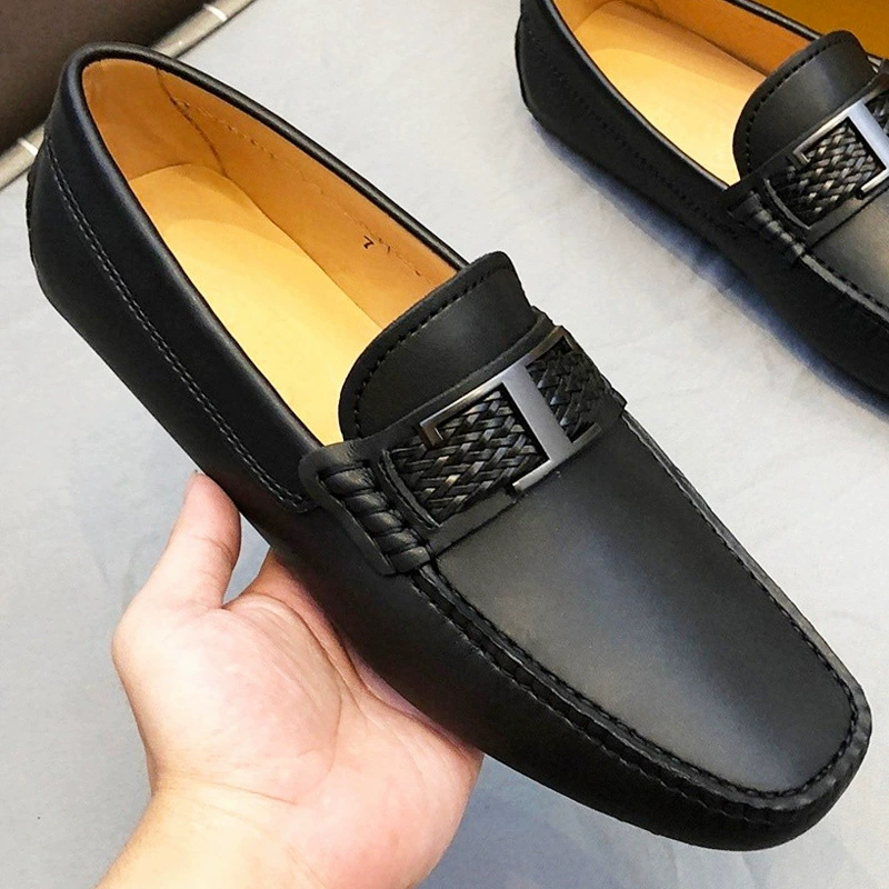 Мужские туфли весна-осень 2025, новая британская модель, натуральная кожа, удобные повседневные туфли-лодочки из замши с мягкой подошвой