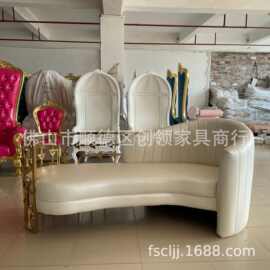 厂家直销五金不锈钢双位沙发婚礼现场沙发酒店休闲沙发