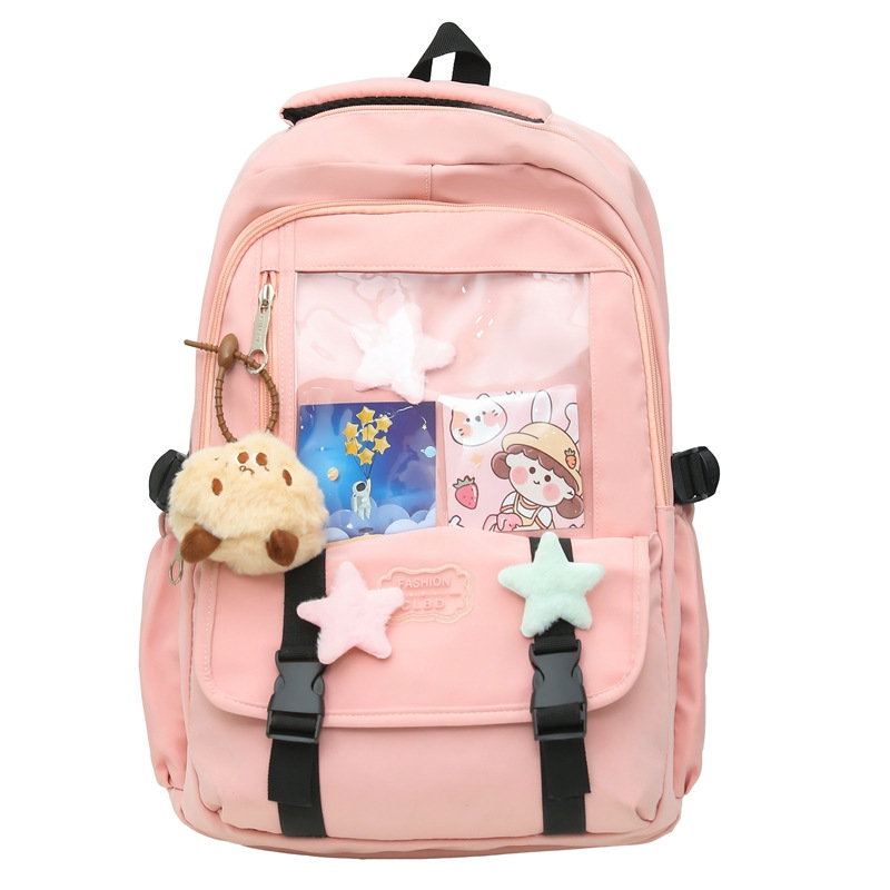 Nueva versión coreana de la pequeña mochila fresca de nailon de gran capacidad para estudiantes de secundaria y preparatoria Mochila japonesa de alto valor