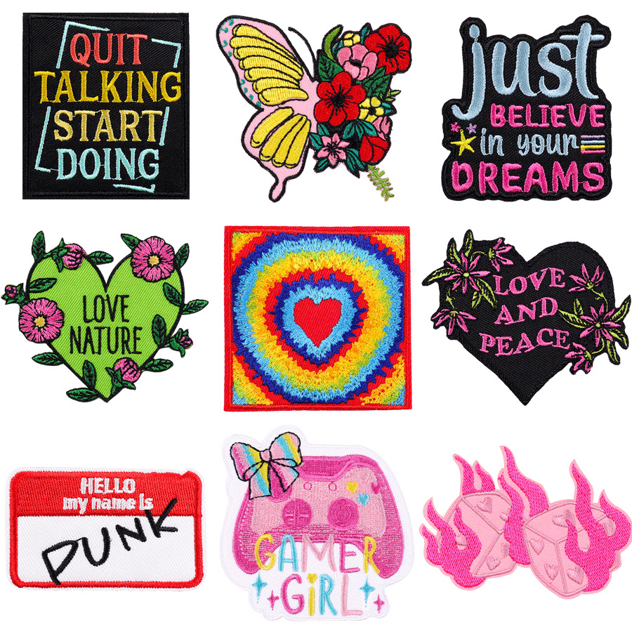 7g Weight Clothing Sticker Patches Classification 1 Piece Quantity 1 Piece Simple Style Classic Style Color Block Embroidery Thread Clothing Sticker Patches