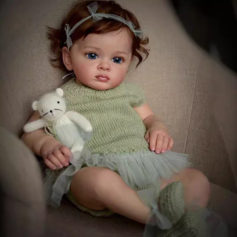 Muñecas de pulgada de muñecas acompañantes de muñecas de cabello hechas a mano puro muñecas de bebé pesadas 24 como un niño nacido Henghua