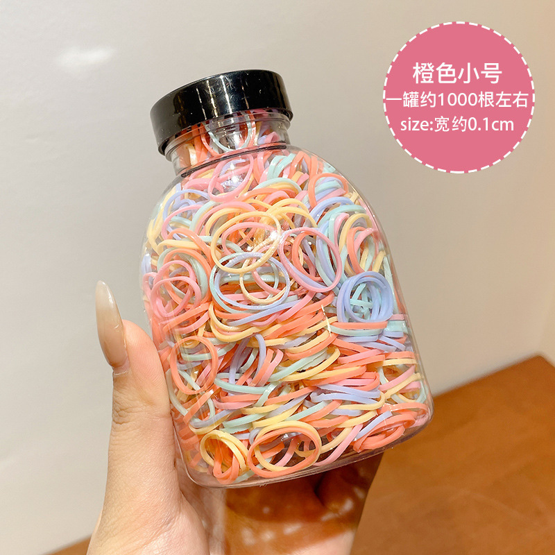 Anillo de cabello desechable correa de goma niñas no lastimar cabello pequeño viento fragante duradero delgado engrosar la cuerda de cabello anillo de cabello bolsa de adornamiento para el cabello