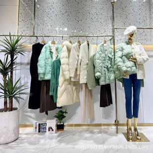 High-End Women's down Jackets from Major Brands, Women's Laminated Warm Jackets, Final Stock, Physical Live Broadcast, First-Hand Wholesale Supply