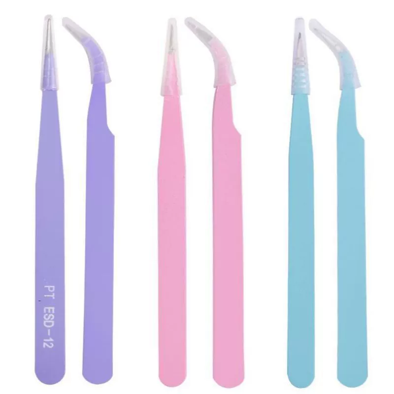 [Small Mochi's Son of Sin tweezers for Guka tools notebook dedicated cute curved and straight tweezer for eyelashes