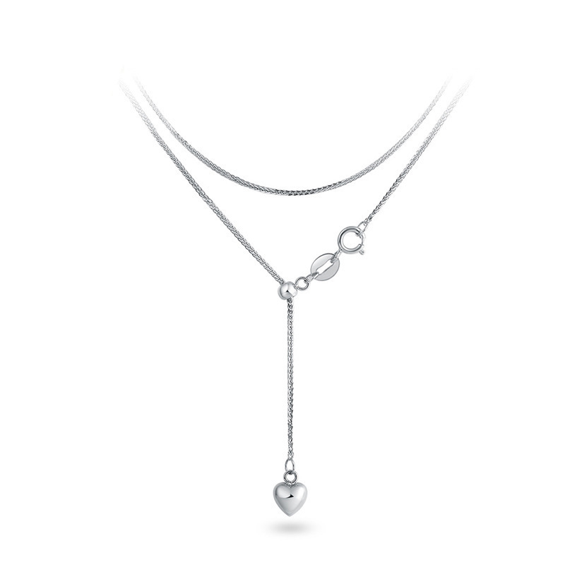 Fashion Heart Shape Titanium Steel Plating Necklace_colorza_5