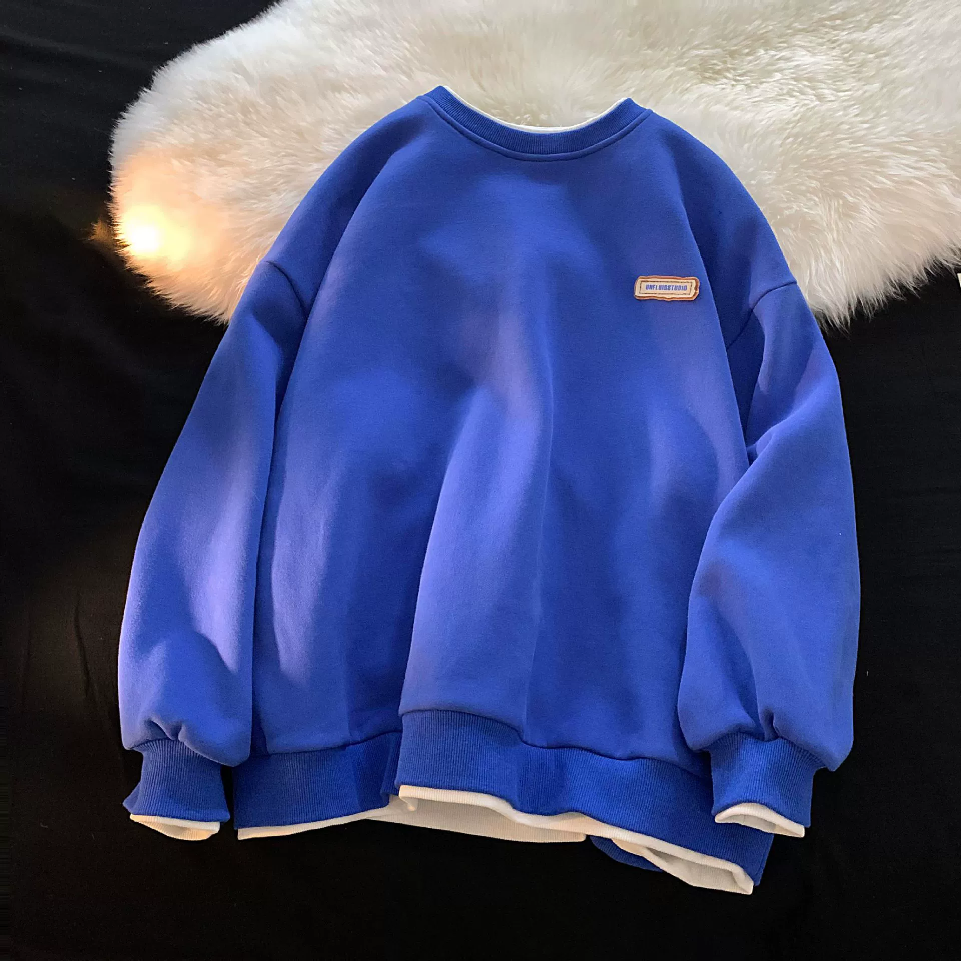 Свитшот оверсайз унисекс — осенняя пара Pullover, авокадо-зеленый, размеры M–XXL