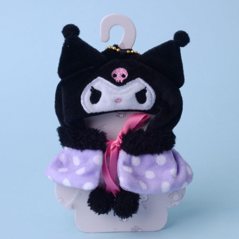 10cm ropa de bebé ropa de muñeca linda de la historieta ropa de Sanrio coolomi melodía capa de felpa ropa de decoración