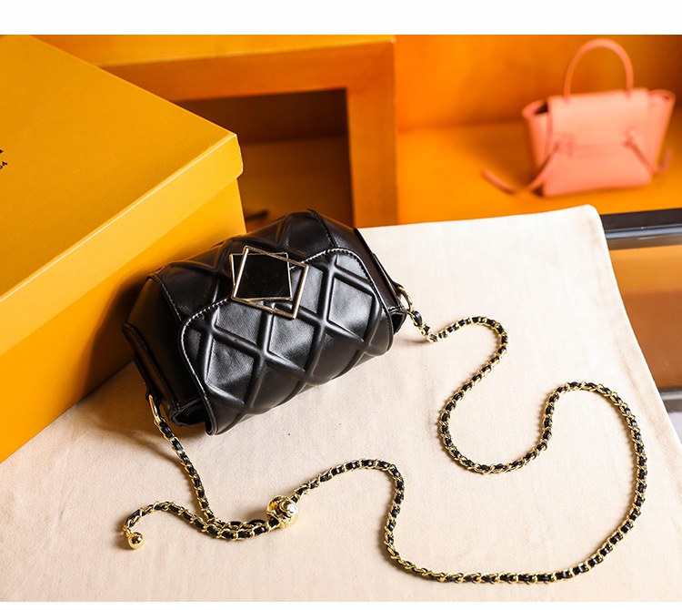 Wholesale Square Buckle Texture Ball Chain Messenger Single Shoulder Bag Nihaojewelry display picture 6