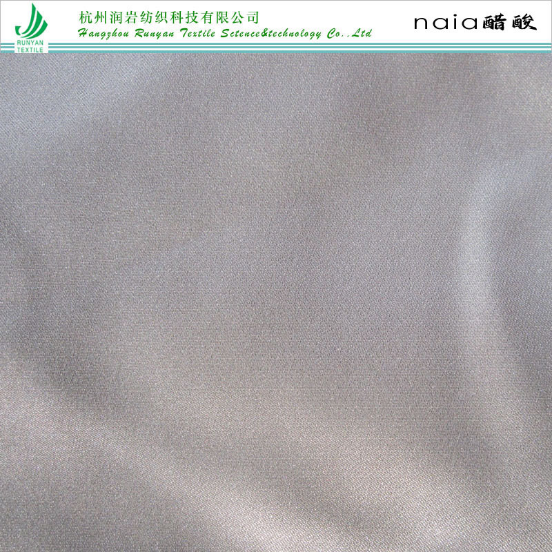 醋酸涤缎面料 naia醋酸涤贡缎晚礼服面料140gsm 醋涤缎多种规格