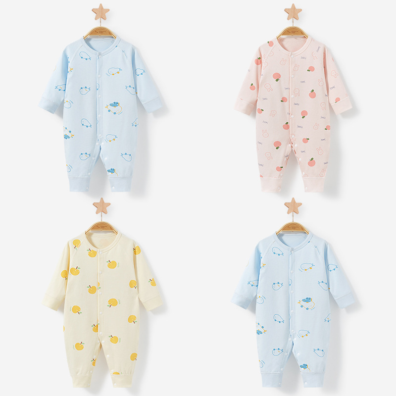 Mono para bebé para primavera, otoño e invierno, pelele de algodón puro para recién nacido, ropa de dormir unisex para bebé, traje cálido para gatear, ropa de bebé.