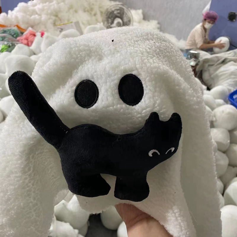 新品Gus the Ghost with Pumpkin万圣节幽灵南瓜抱枕毛绒玩偶公仔|undefined