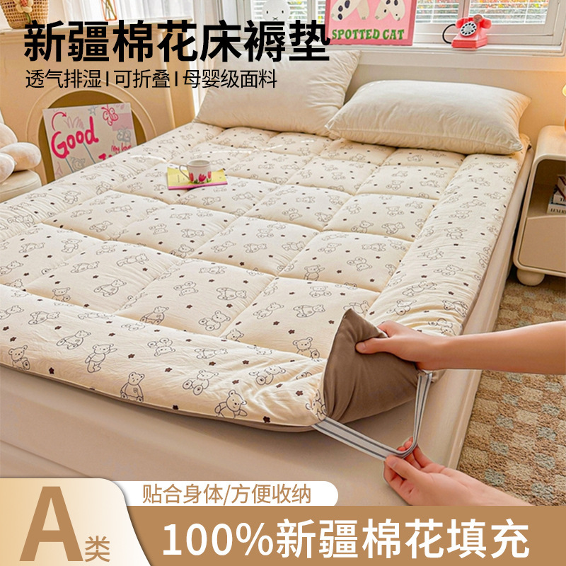 Class a Maternal and Infant Grade Cotton Mattress Cushion, Bedroom Thickeneded Soft Cushion, Student Dormitory Single Bed Low Mattress