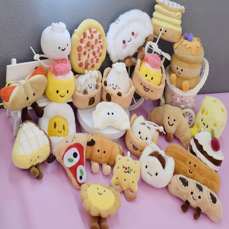 Cultural and Creative Food, Baked Goods, Bread, Cakes, Plush Dolls, Keychains, Custom Logo, Children's Toys