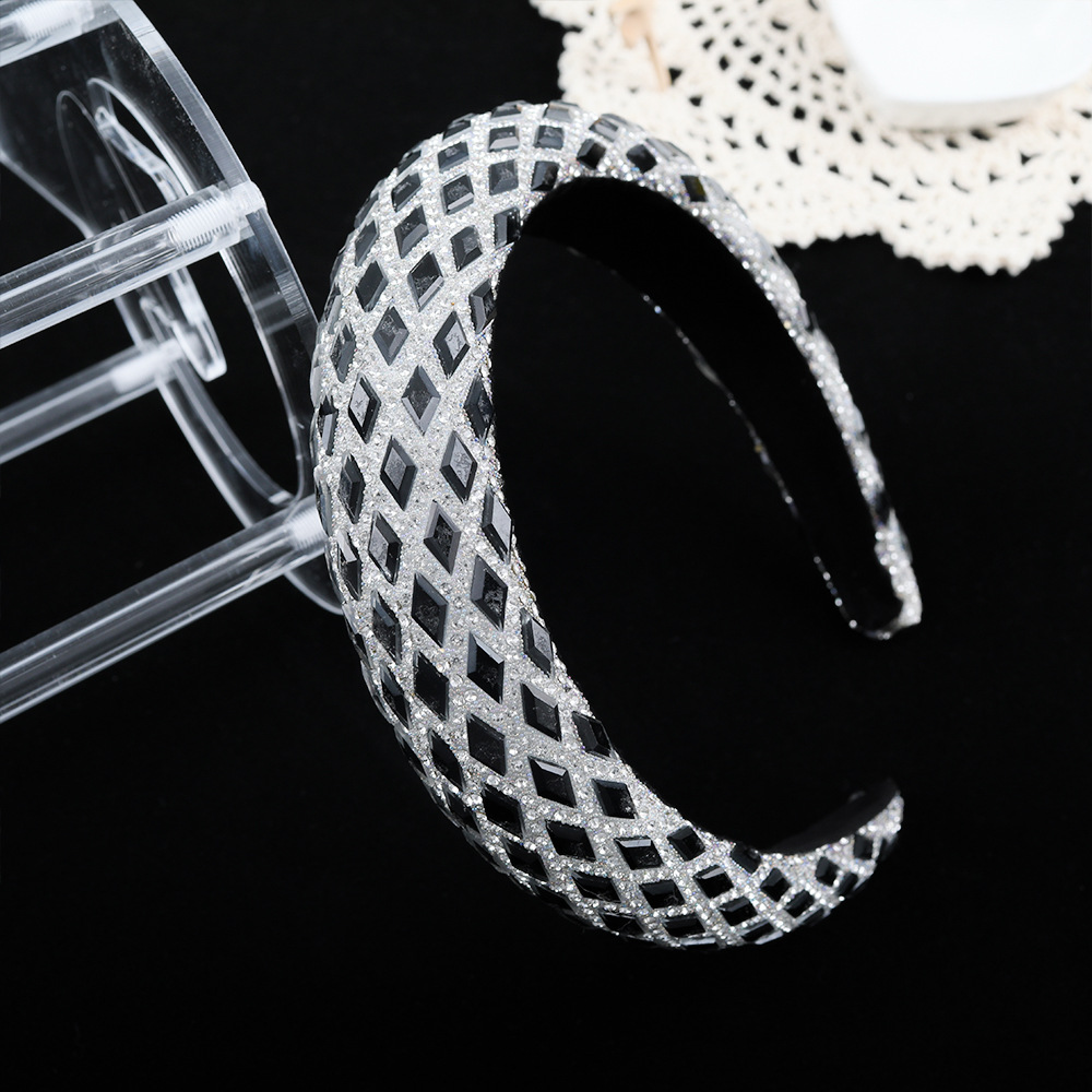 Women's Simple Style Rhombus Rhinestone Hair Band display picture 3