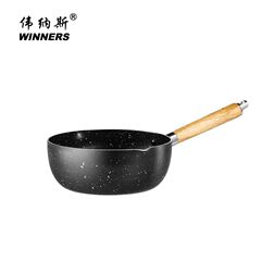 麦飯石雪平鍋日本式家庭用キッチンミルク鍋木柄は鍋にくっつかない。