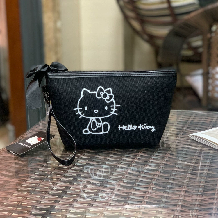 Hello Kitty, косметичка с бантом, ручка-ремень, стиль Кореи
