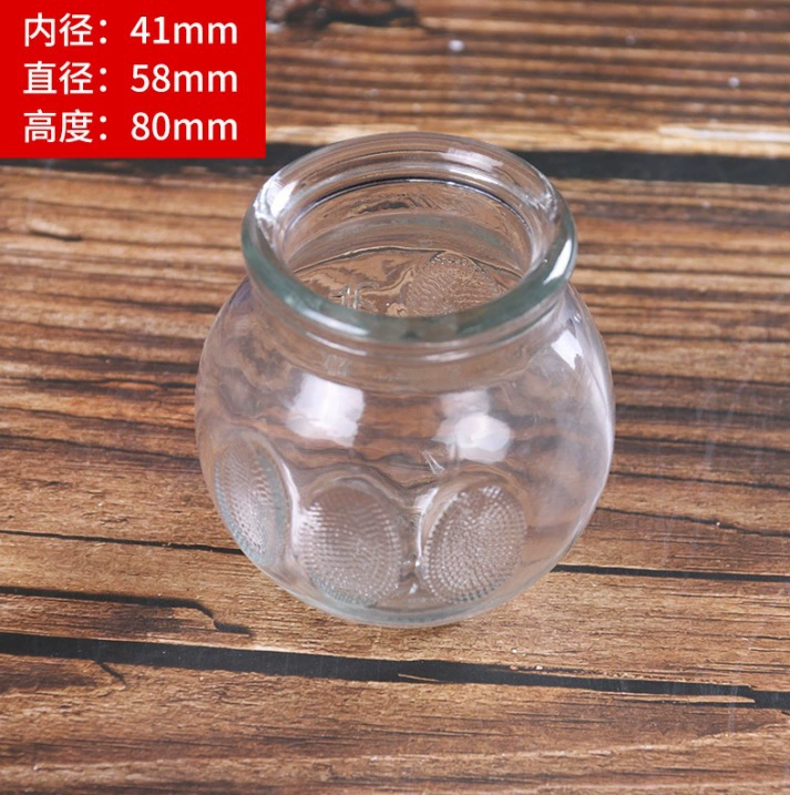 [7298] Толстая стеклянная банка № 3/шт.