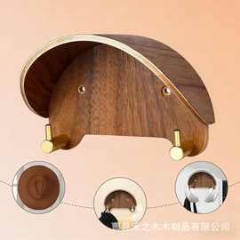 木制复古牛仔帽支架悬挂式墙面手机家居棒球鸭舌帽存储架