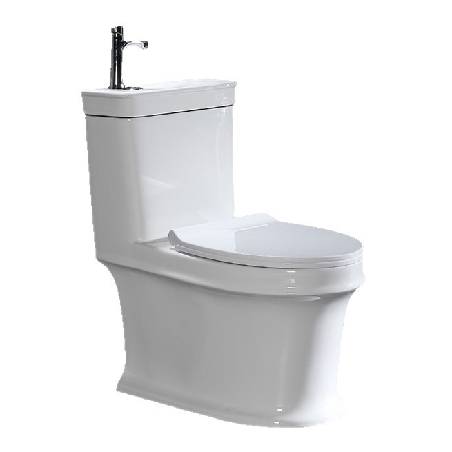 Nuevo tanque de agua del inodoro con lavabo integral bombeo de agua doméstico pequeño tipo 2 en 1 pared trasera tipo inodoro de piso