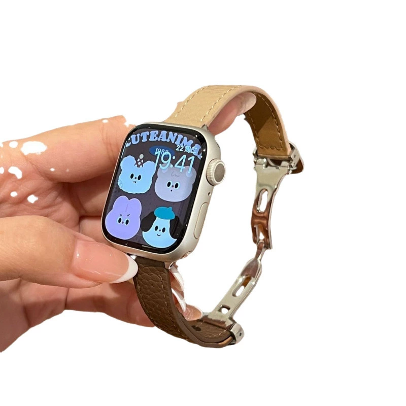 Осень и зима серывания с паттерном личи подходят для iWatch, Apple Band S9, продвинутый Applewatch876se