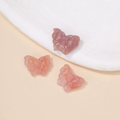 Zərgərlik ara hissələri Spacer Bead Pendant, Peach Blossom - butterfly-no-3