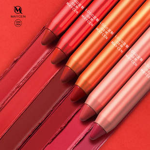 6 Colors Rotating Lip Liner Lipstick Pen Waterproof Long Lasting Matte Women Hook Line Lip Pencil Makeup