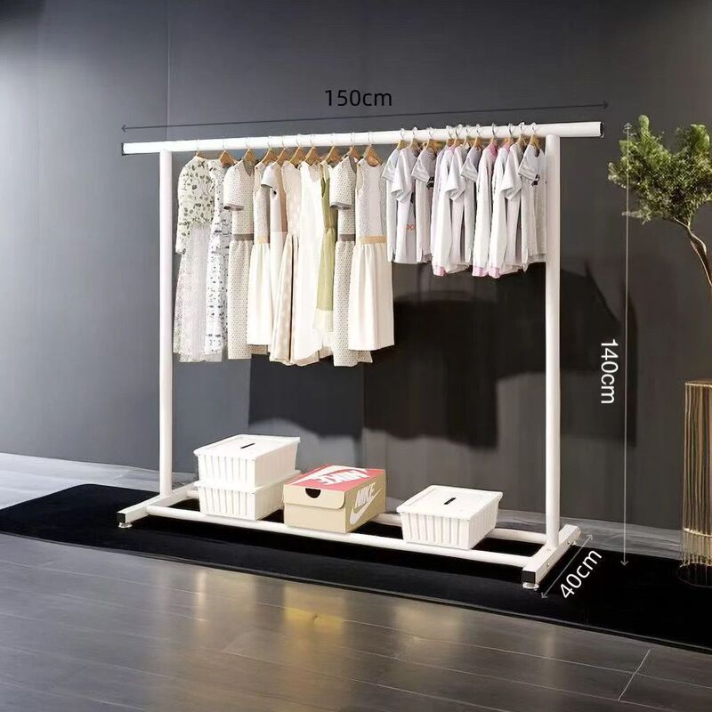 コートラック フロアスタンド ホームベッドルーム モバイル クリーム服 シンプルな寮の衣類ラック バルコニー物干しラック 垂直|undefined
