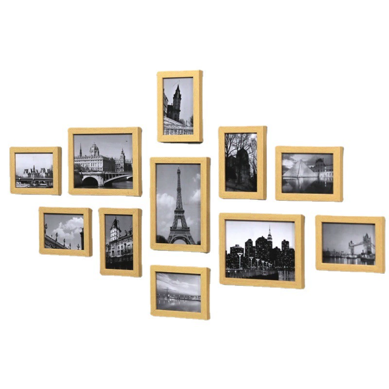 Персональная фоторамка Творческий аксессуар для гостиной, декоративная стена для фото, европейский современный стиль, свободная точка, 11 рам