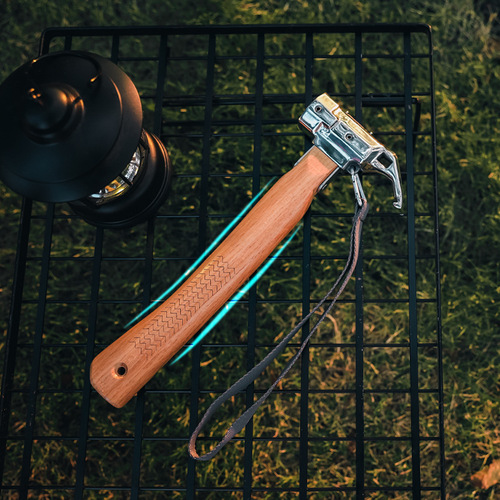 Outdoor camping stainless steel hammer canopy floor nail puller safety hammer hammer safety hammer beech wood handle
