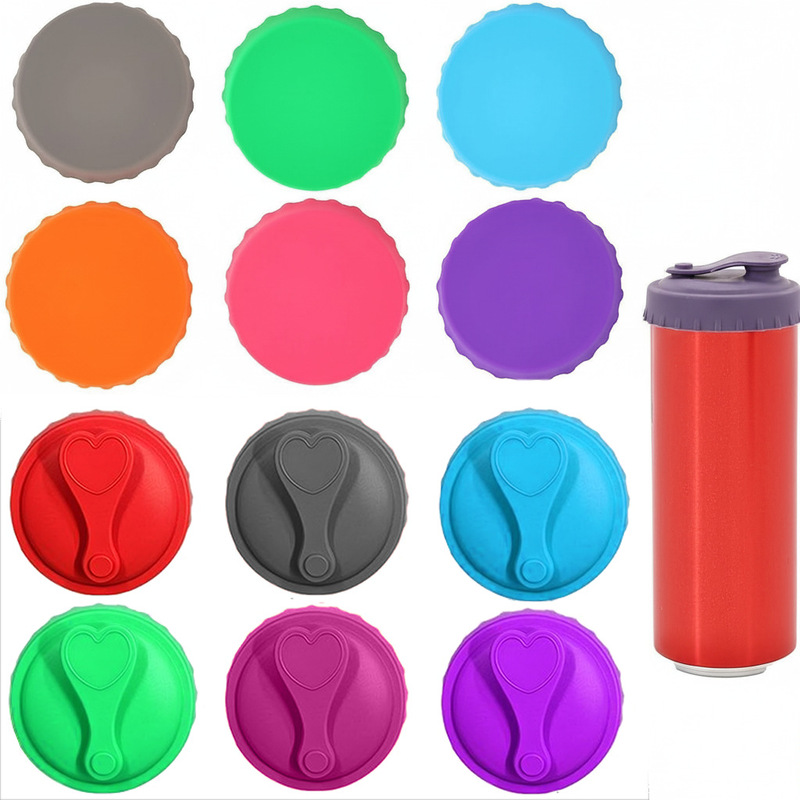 Silicone Coke Lid, Can Lid, Dust-Proof and Sealed Can Lid, Reusable and Environmentally Friendly Soda Water Lid