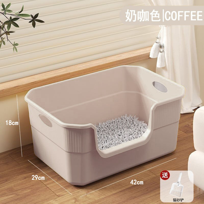 猫砂盆超大号防外溅猫厕所幼猫浴缸猫砂盆开放式特大号猫砂盆|undefined
