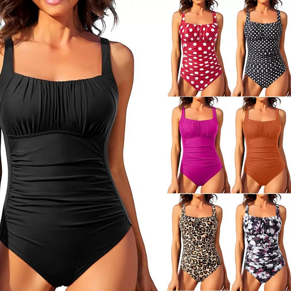 25新款欧美性感连体泳衣女亚马逊爆款海边竞速比基尼高级感游泳衣