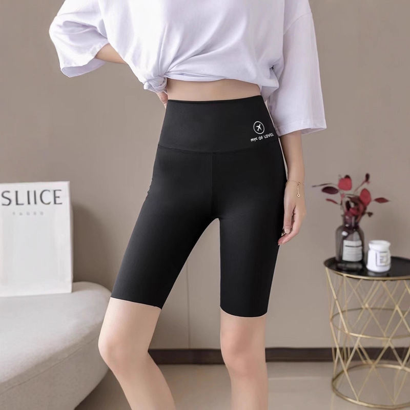 Shark Pants Leggings Tummy Control Butt-Lifting Summer Cycling Pants Yoga Tight-Fitting Five-Point Safety Shorts Women High-Waisted Slimming Pants