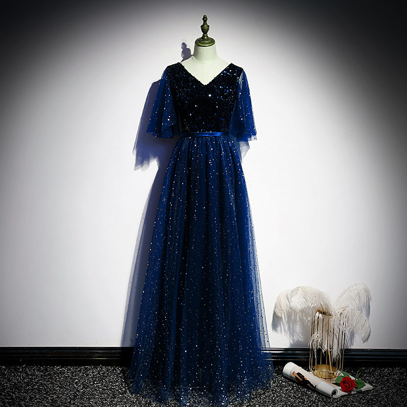 Coro traje femenino adulto coro competencia ropa verde oscuro anfitrión elegante vestido