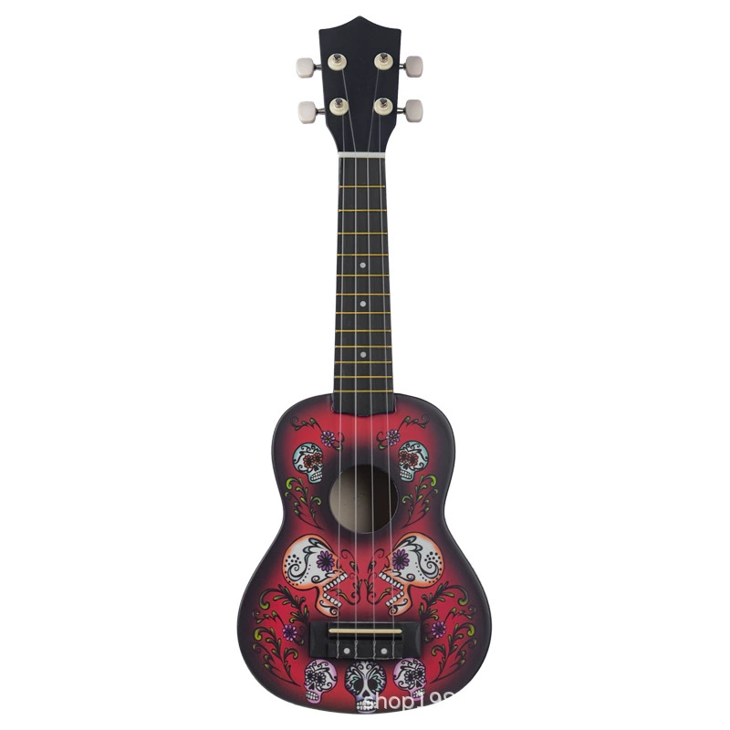 Ukulele with a score, cartoon guitar, 21 inch