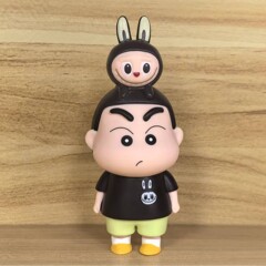 蜡笔小新拉布布小新可爱野原桌面新之助摆件车载手办公仔礼物动漫