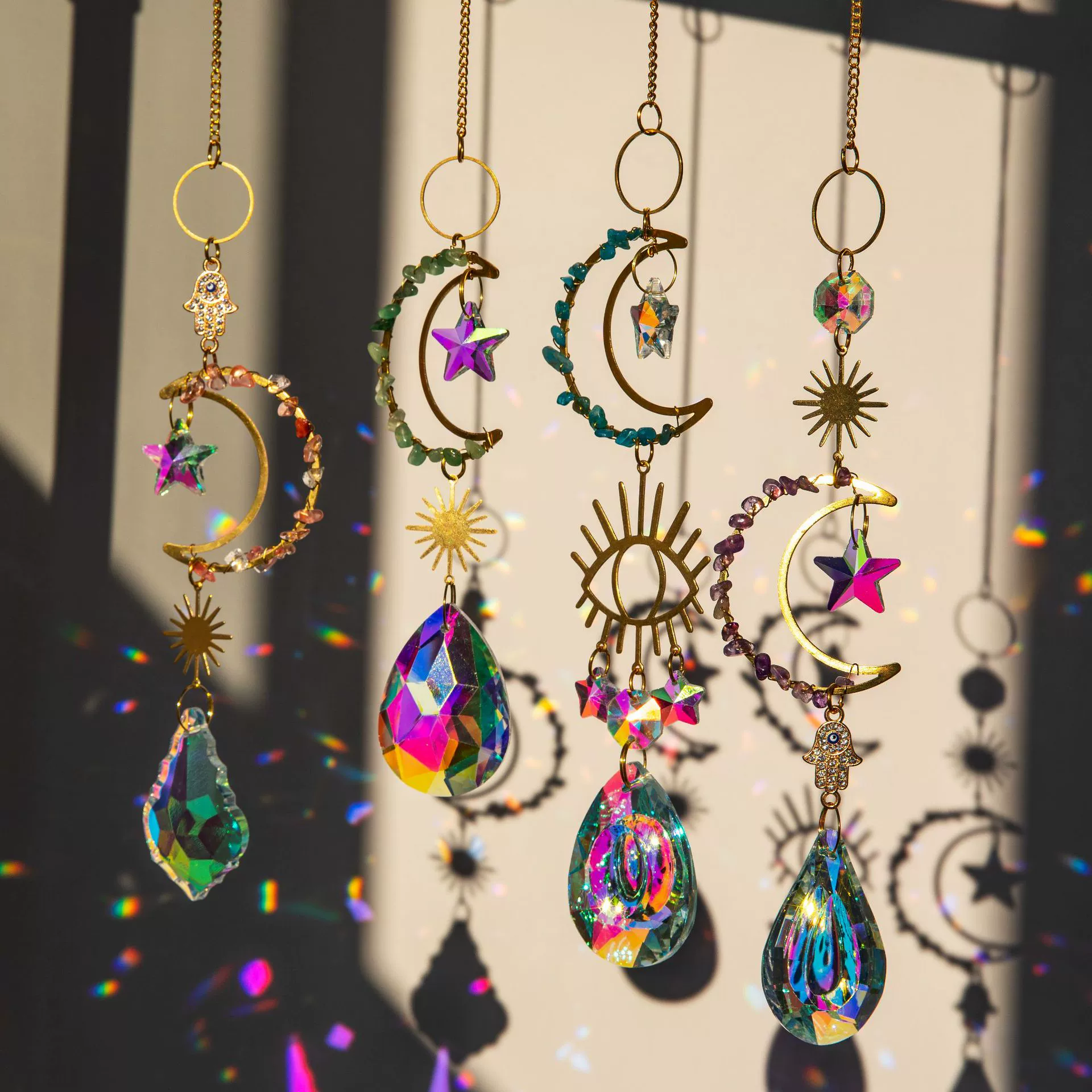 Glam Star Moon Artificial Crystal Pendant display picture 1