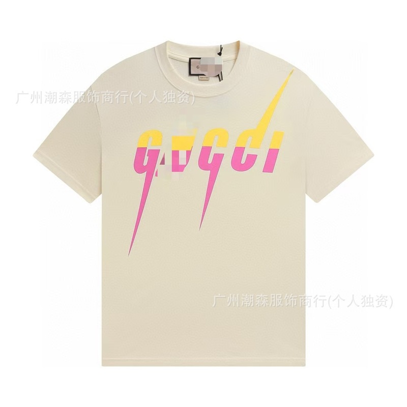 G家爆款T恤高版本纯棉短袖印花男女同款潮牌天花板外贸宽松半袖潮|undefined