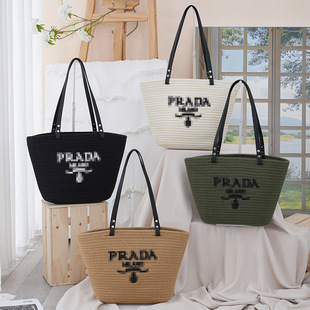 (Wholesale), capacious woven one-shoulder bag, universal underarm bag