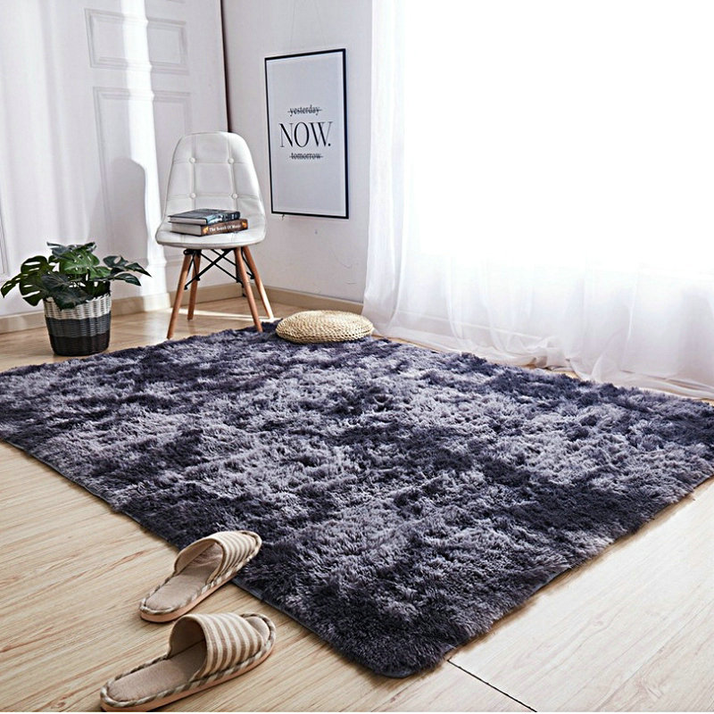 Alfombra de lana de seda impresión PV alfombra teñida alfombra de la sala de estar estudio dormitorio alfombra de noche alfombra de felpa casa