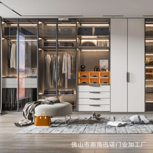爱格板柜门衣柜整体卧室轻奢现代衣柜走入式衣帽间全屋家具