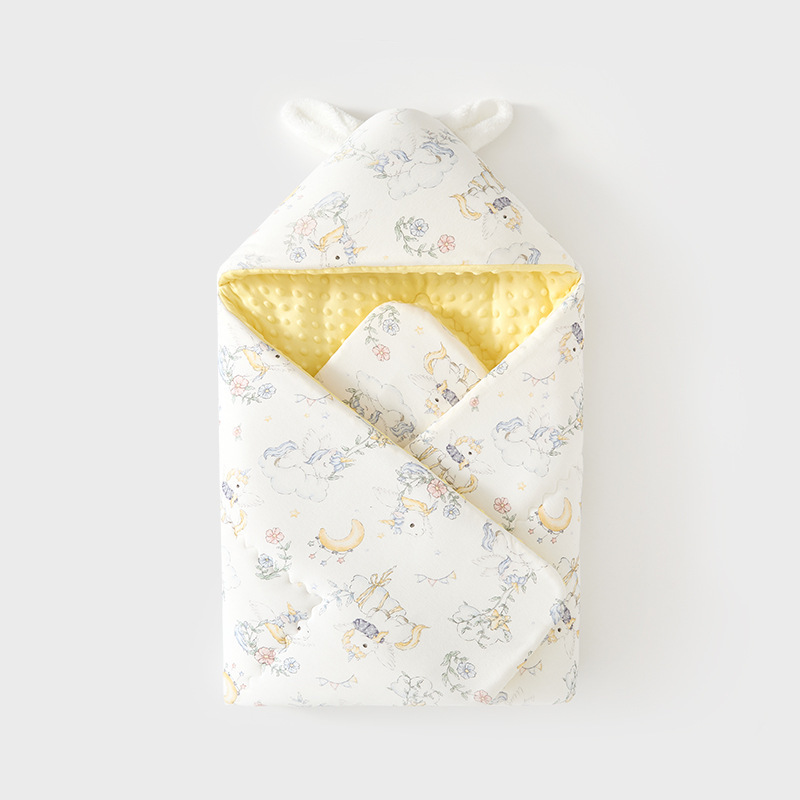 Newborn 350g Cotton Beanie Quilt Newborn Baby Quilt Pure Cotton Autumn and Winter Baby Quilt Swaddle