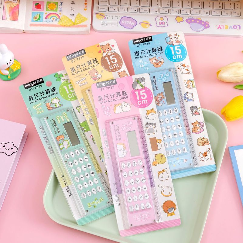 クロスボーダー百通 7839 直線定規電卓学生補助学習コンピュータ小型かわいいクリエイティブ文具賞品|undefined