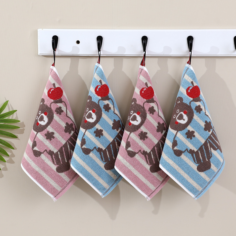 全棉方巾批发加厚吸水色织提花纯棉家用大方巾儿童毛巾涤棉高阳厂