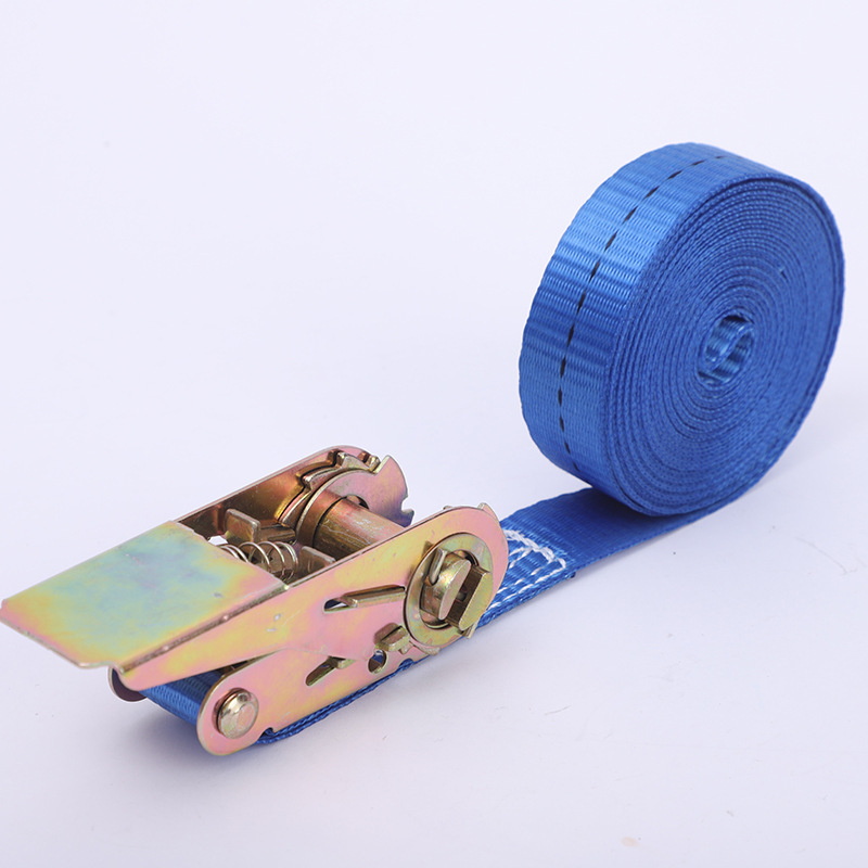 Cross-Border 25mm Small Ratchet Tensioner Polyester Strap Truck Binding Strap Luggage Motorcycle Binding Device Rope Tightener