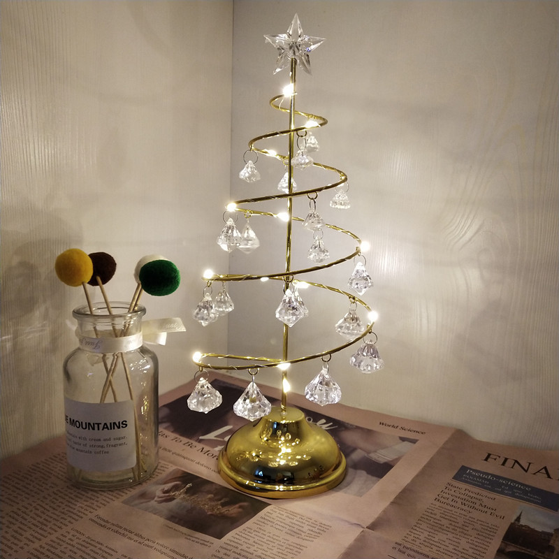 Led鉄芸小夜灯水晶クリスマス灯誕生日部屋寝室雰囲気灯装飾軽贅沢電気スタンド卸売り|undefined