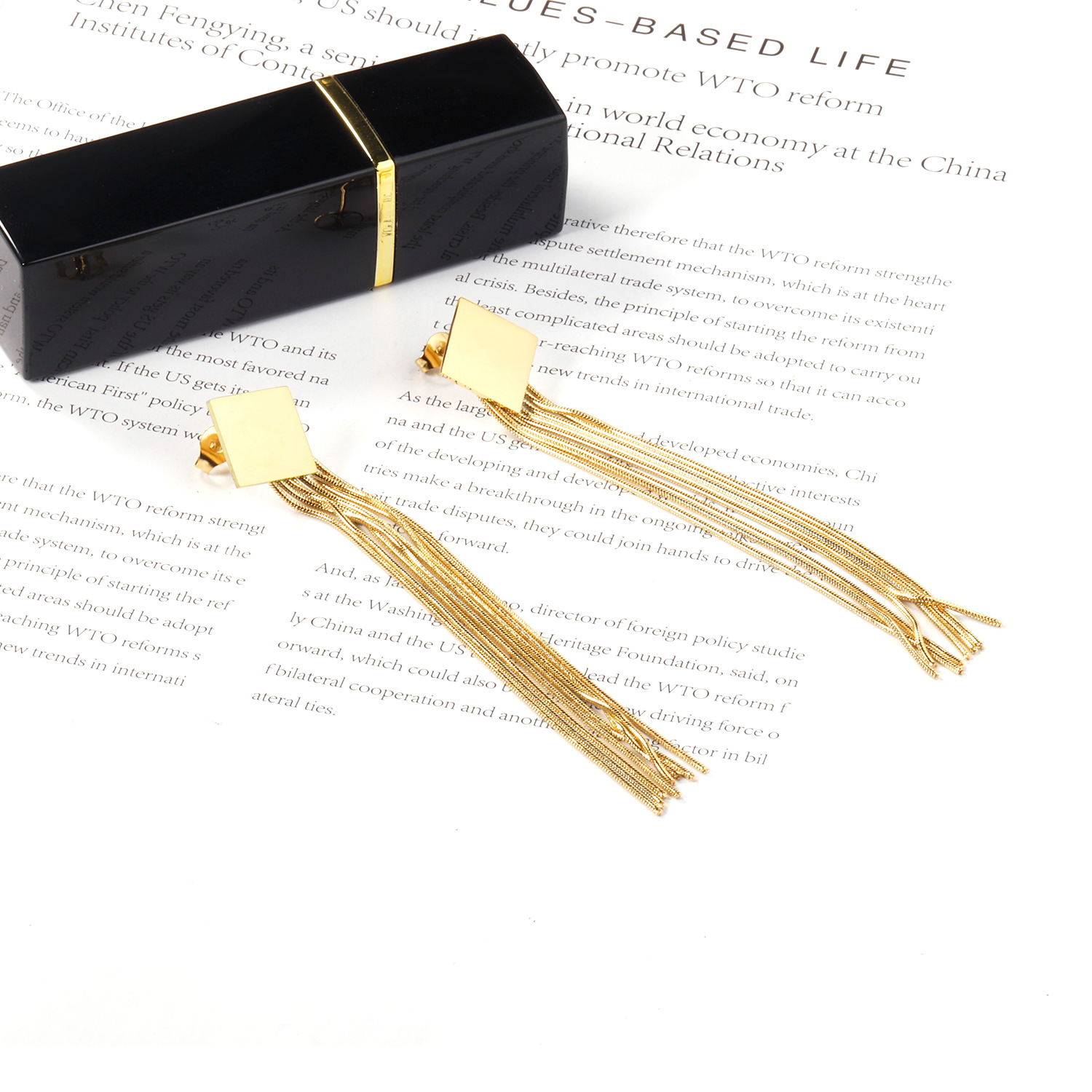 13g Weight Drop Earrings Classification 1 Pair Quantity Daily Occasion Stainless Steel Material Rhombus Pattern Women'S Gender Plating Design Fashion Style Fashion Rhombus Stainless Steel Plating Drop Earrings 1 Pair 23