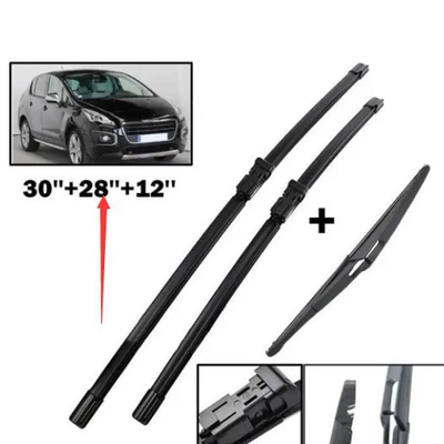 Peugeot 3008 MK1 2008-2016 30" 28" 12" ön və arxa şüşə silənlər