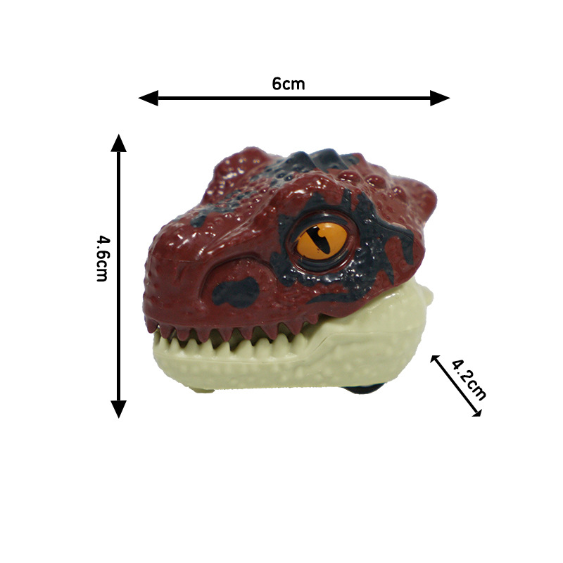 불타는 공룡 차를 뒤로 당겨 [티라노사우루스 다크 브라운]